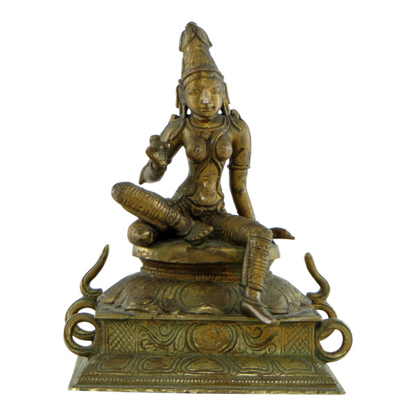 India, Early 20th Century, Bronze Sculpture Of Parvati.