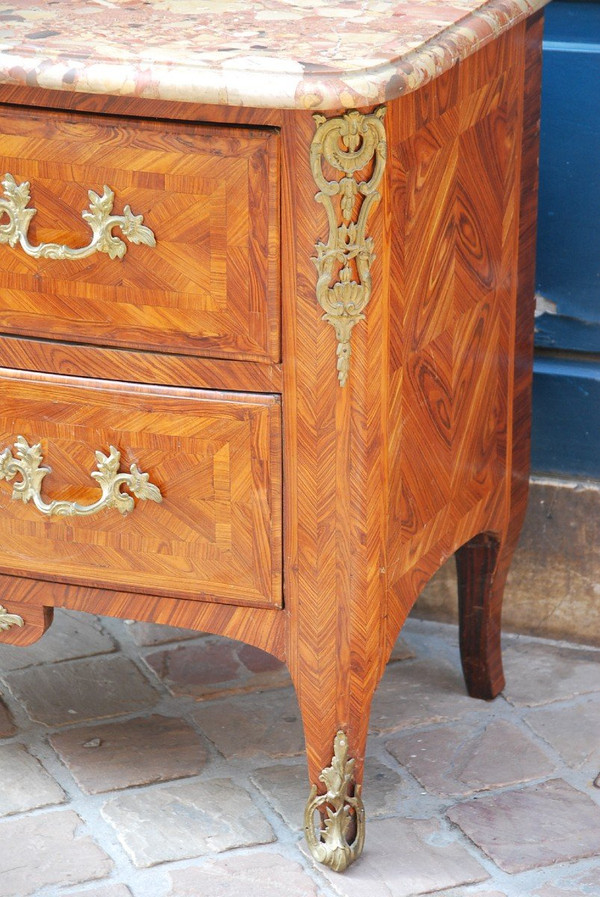 Commode En Placage D Period Régence XVIII