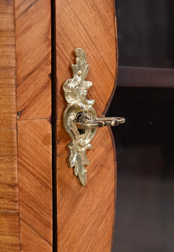 Small Rosewood Display Case, Louis XV Style - Late 19th century