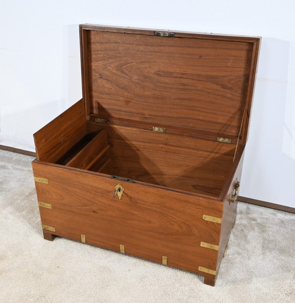 Teak Travel Trunk - Late 19th century