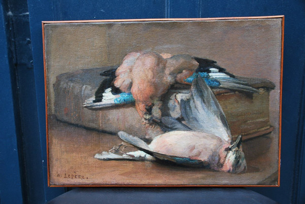 Nature Morte Aux Gibiers à Plumes Signiert von Auguste Lepère