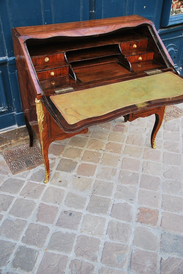 Bureau De Pente à Caissons Attribuito a Pierre II Migeon epo Louis XV