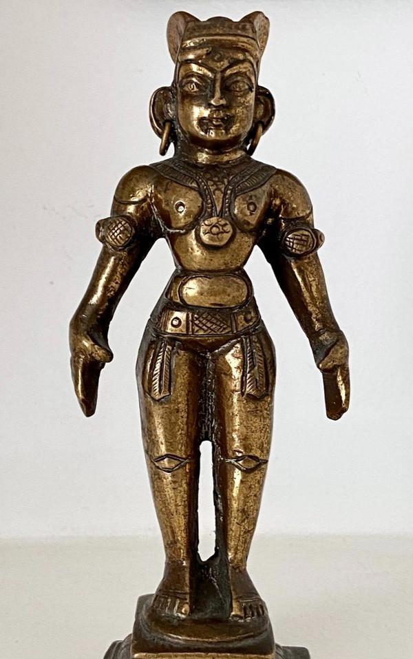 Indien, 1920er/1930er Jahre, Marapachi-Fruchtbarkeitspuppe aus Bronze.