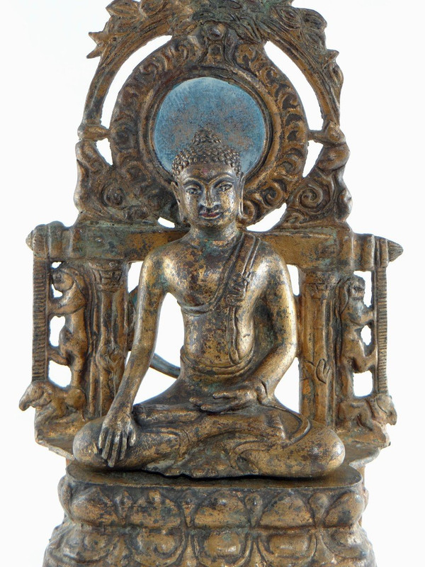 Birmanie, Début Du XXème Siècle, Autel Votif de Bouddha En Bronze.