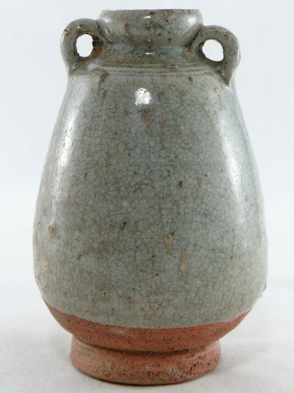 Thailand, Sawankhalok, 14th-16th Century, Small Celadon Ceramic Jar.