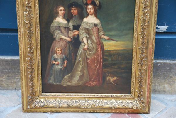 Family Portrait Workshop Of Netscher 17th Century