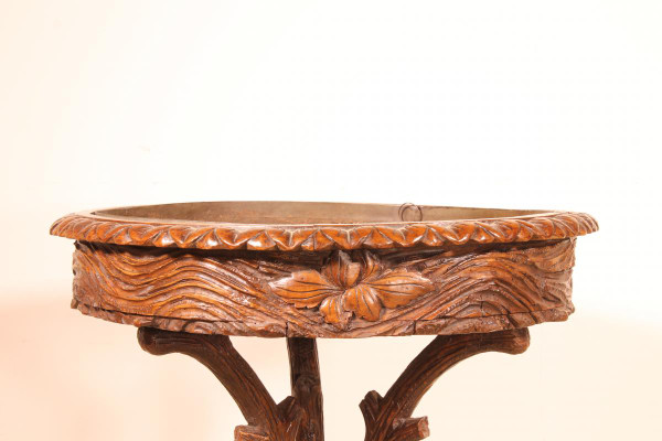 19th Century Black Forest Planter In Oak