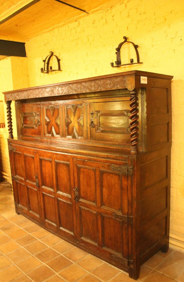 English Buffet Period James II 17 ° Century In Oak