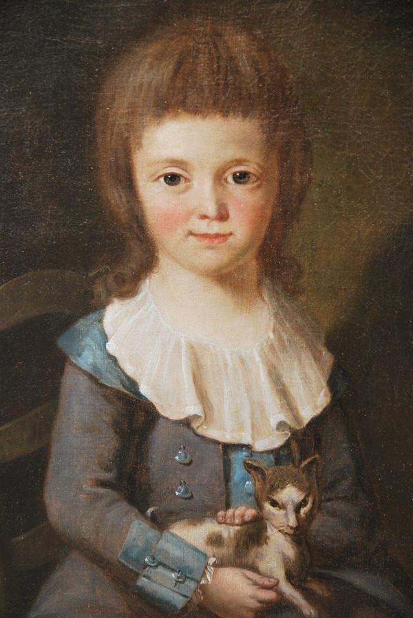 Charmant portrait du jeune Nouel  de Latouche Fin Du XVIIIe siècle