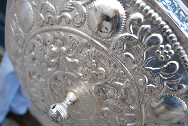 Important Middle Eastern Style Silver Tole Lantern