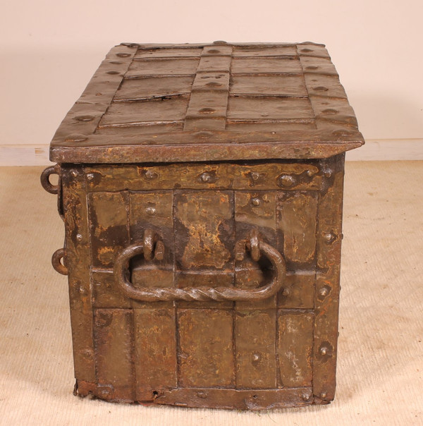 Nuremberg 17th Century Wrought Iron Chest