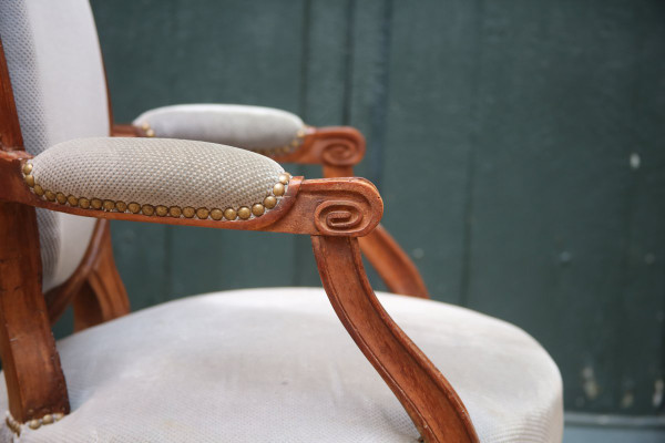 Paire de fauteuils d'époque Louis XVI.