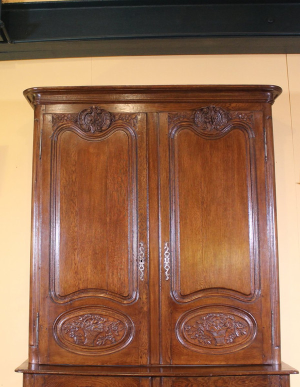 Buffet Two Corps Louis XV In Oak 18th Century France