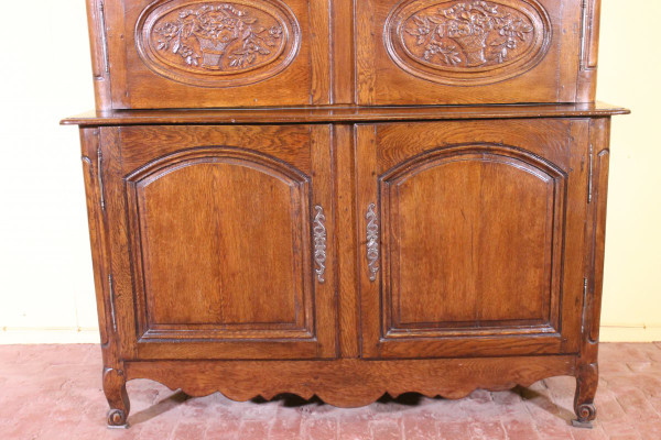 Buffet Two Corps Louis XV In Oak 18th Century France