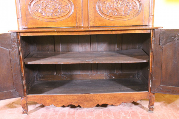 Buffet Two Corps Louis XV In Oak 18th Century France