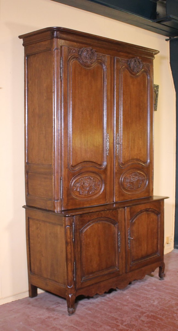 Buffet Two Corps Louis XV In Oak 18th Century France