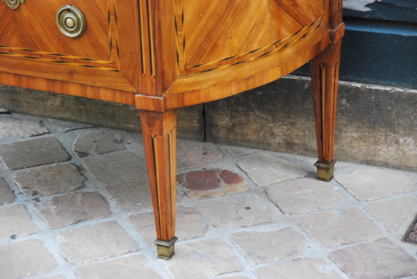 Louis XVI Period Half Moon Commode