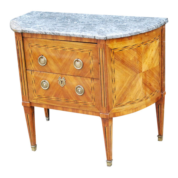 Louis XVI Period Half Moon Commode