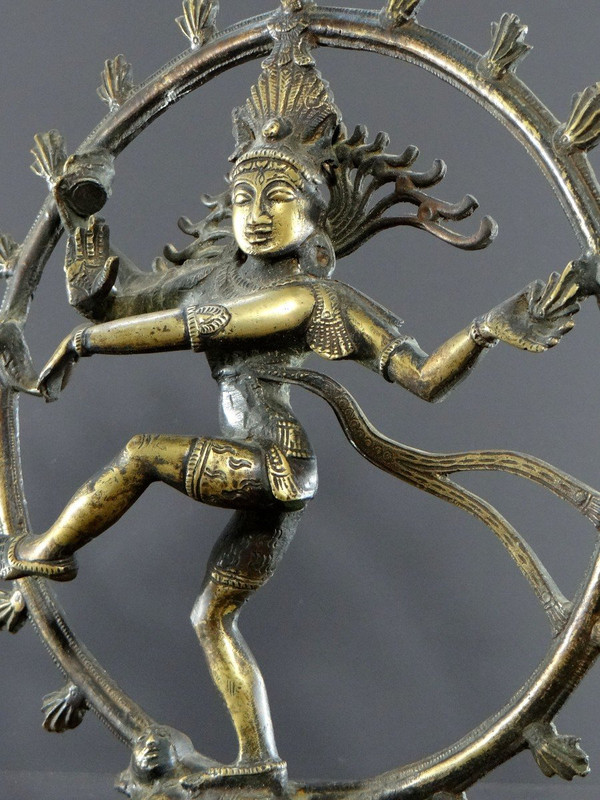 India, First Half Of The 20th Century, Bronze Statue Of Shiva Cosmic Dancer.