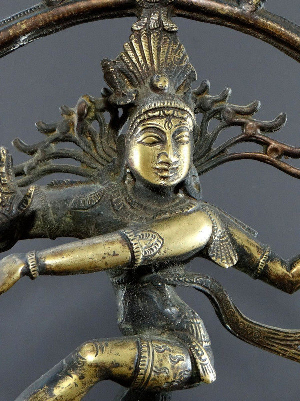 India, First Half Of The 20th Century, Bronze Statue Of Shiva Cosmic Dancer.