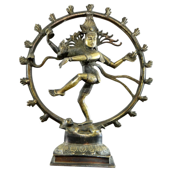 India, First Half Of The 20th Century, Bronze Statue Of Shiva Cosmic Dancer.