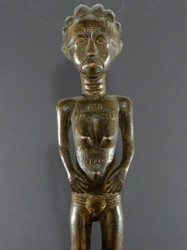 Côte d'Ivoire, Peuple Baoulé, Vers 1950, Statue Féminine Baoulé Ou Abron.