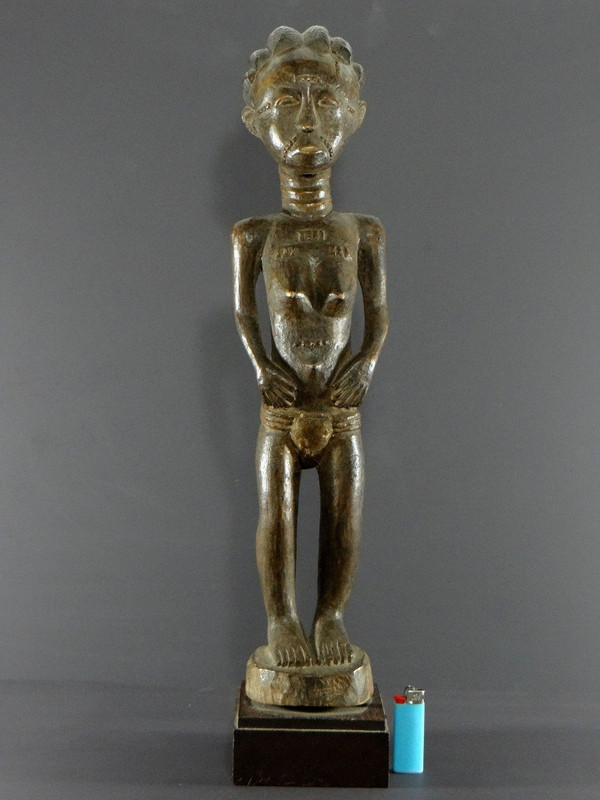 Côte d'Ivoire, Peuple Baoulé, Vers 1950, Statue Féminine Baoulé Ou Abron.