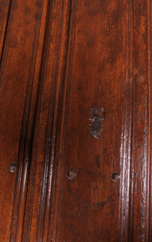 Coffee Table Formed With An Old 17th Century Spanish Door In Chestnut