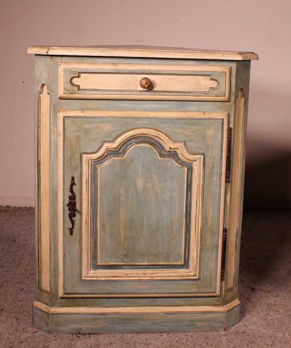 Pair Of Louis XV Polychrome Corners In Oak-19th Century