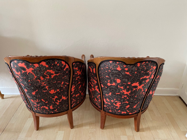 Pair of Art Deco armchairs in the style of Paul Follot