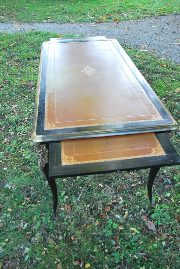 Flat Desk In Blackened Pear Wood, Louis XV