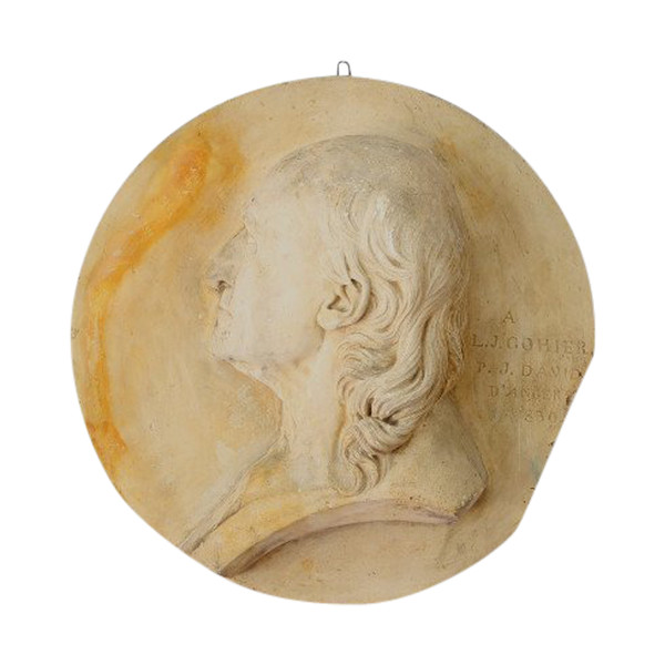 Large plaster medallion after David D'Angers (1788-1756), Late 19th century.