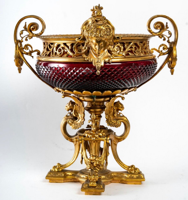 A Bohemian Crystal Table Center Cup Late Nineteenth Century