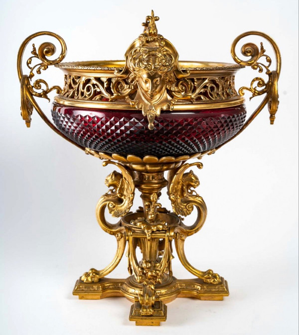 A Bohemian Crystal Table Center Cup Late Nineteenth Century