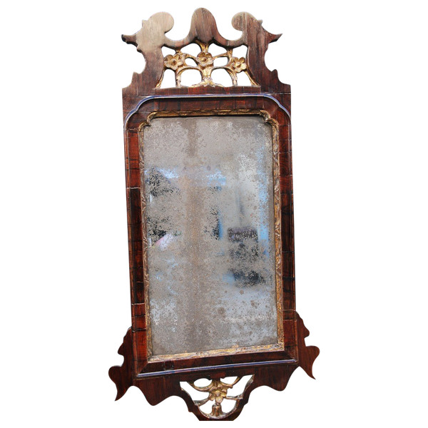 Small Mirror In Veneer And Golden Wood XVIII England