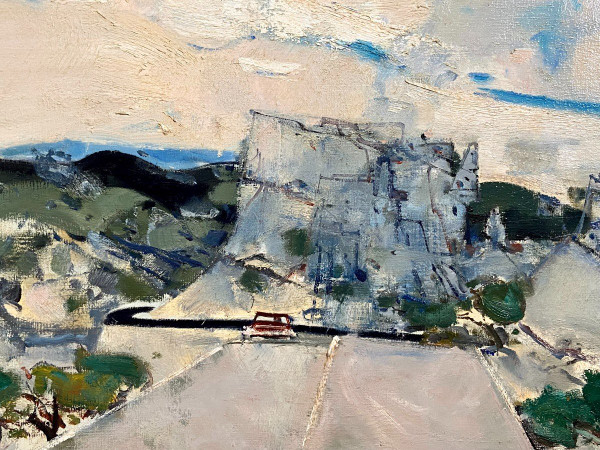 Michel RODDE (1913-2009), countryside landscape painting "The road".