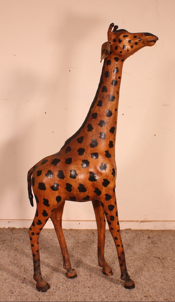 Girafe En Cuir 20° Siècle-angleterre