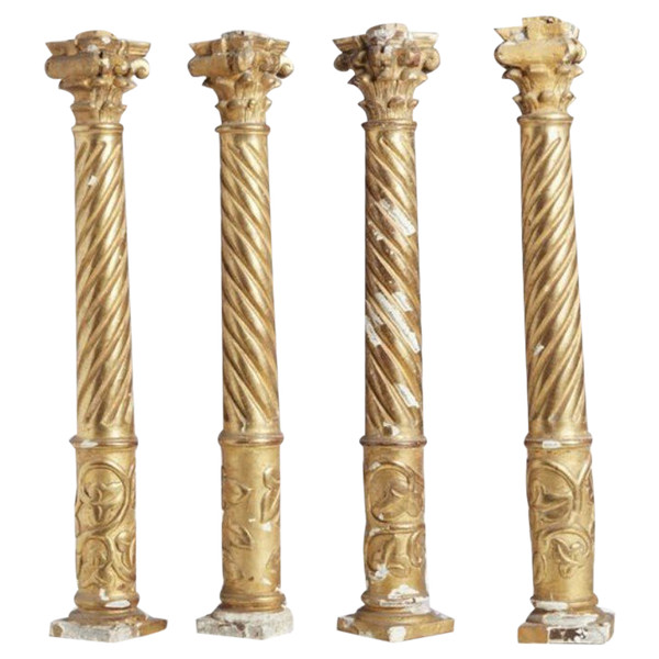 Suite Of Four Columns Louis XIV Style