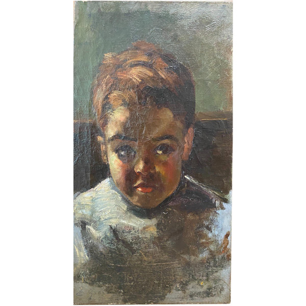 Edwin Ganz (1871-1957) - Portrait d'Enfant