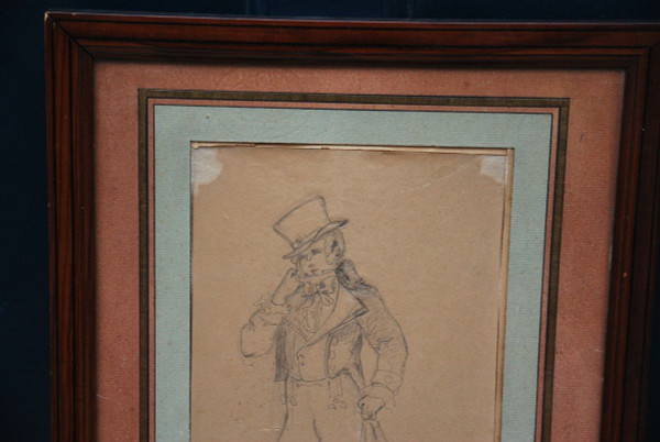 Dessin Dandy Par Horace Vernet  XIXe