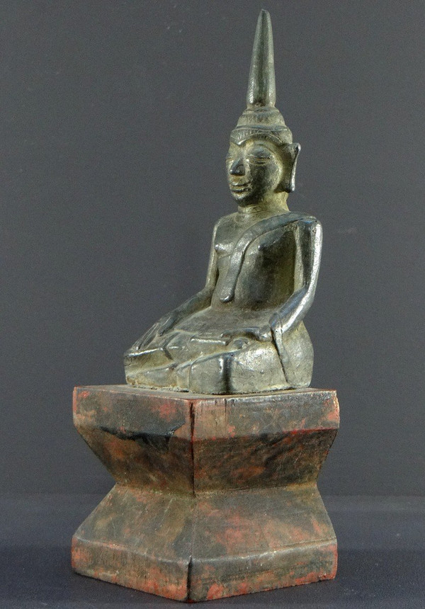 Laos, Début Du XIXème Siècle Ou Antérieur, Statue De Bouddha En Bronze.