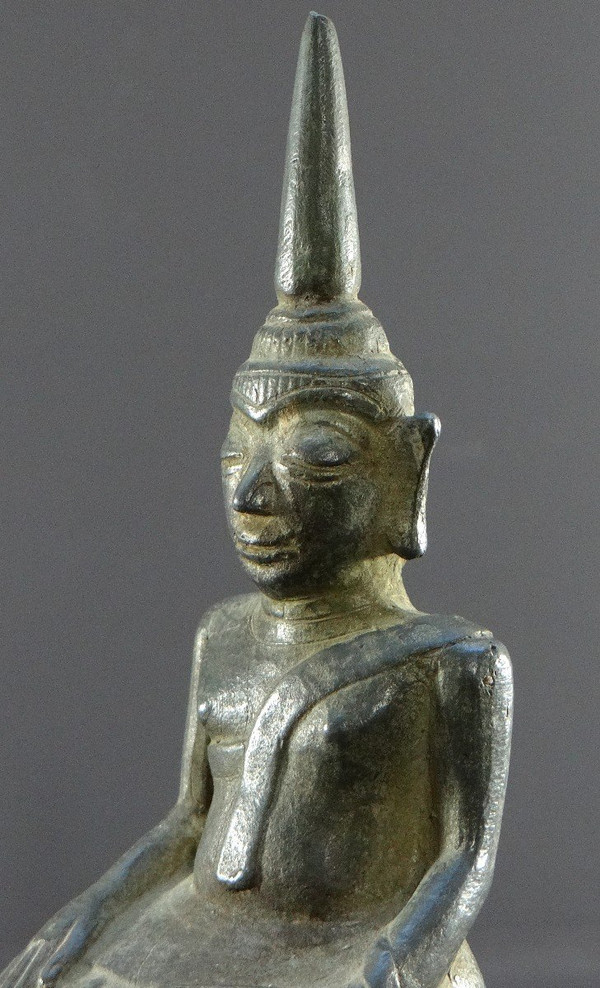 Laos, Début Du XIXème Siècle Ou Antérieur, Statue De Bouddha En Bronze.