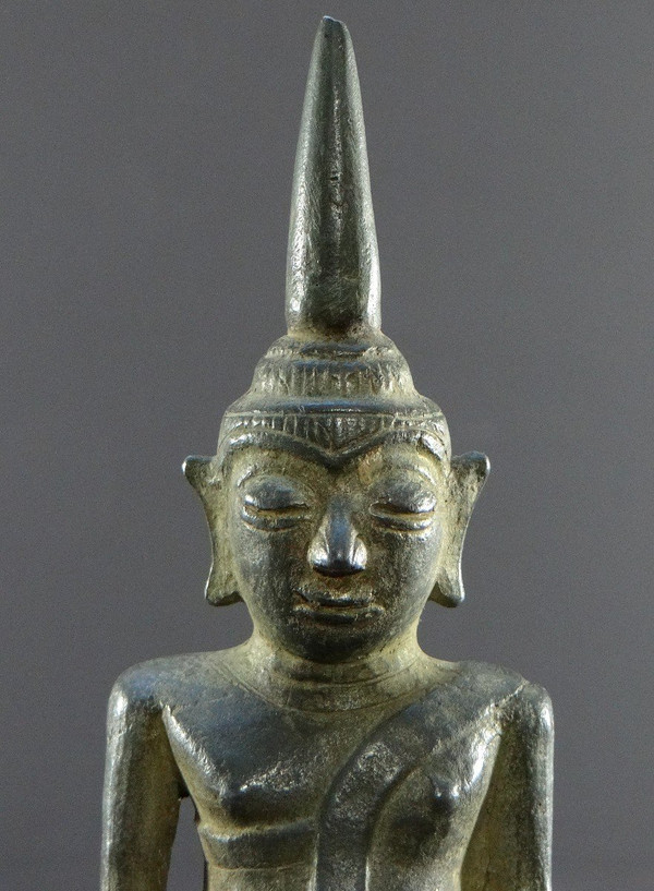 Laos, Début Du XIXème Siècle Ou Antérieur, Statue De Bouddha En Bronze.