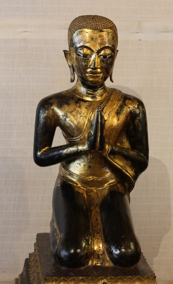 Grande Paire De Moine En Bronze-18° Siècle-Ayuttheya period