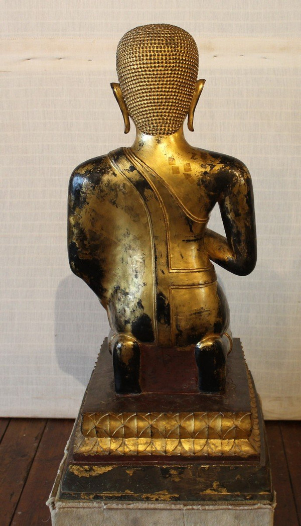 Grande Paire De Moine En Bronze-18° Siècle-Ayuttheya period