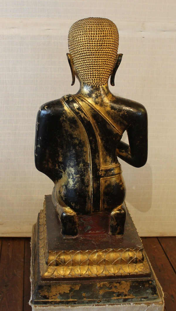 Grande Paire De Moine En Bronze-18° Siècle-Ayuttheya period