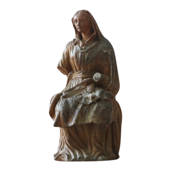 Virgin and Child in terracotta, Italian work from the 16th century