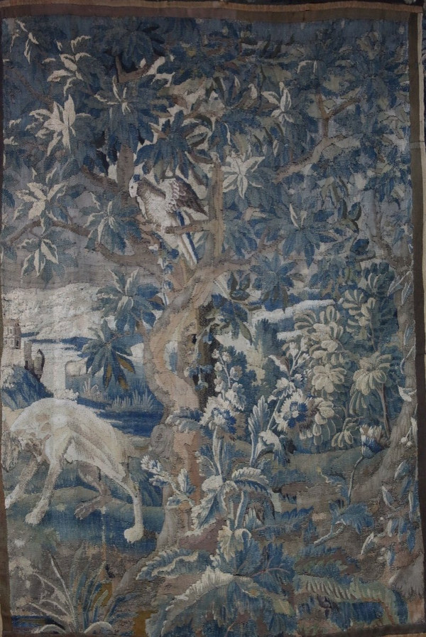 Tapisserie d’Aubusson, verdure du XVIIIe.