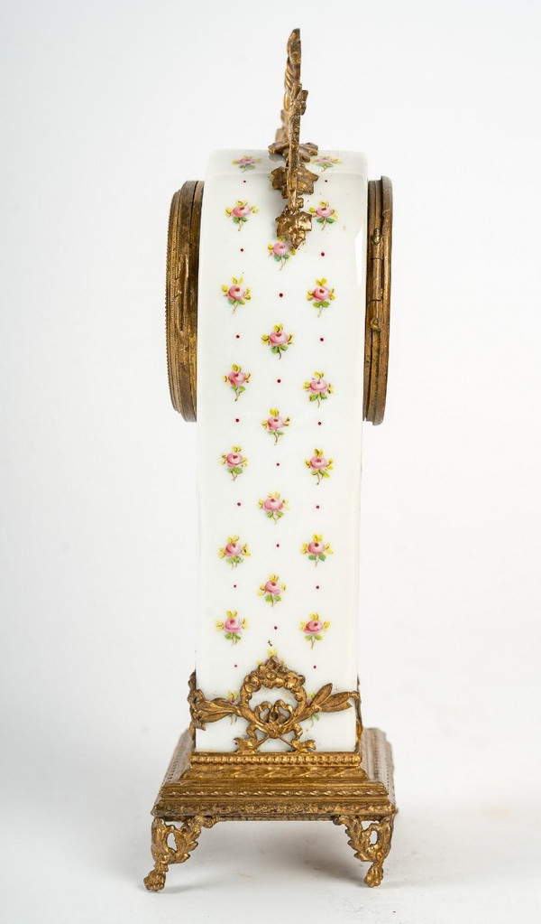 Miniature Porcelain Clock 19th Century