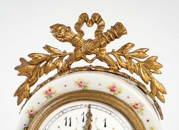 Miniature Porcelain Clock 19th Century